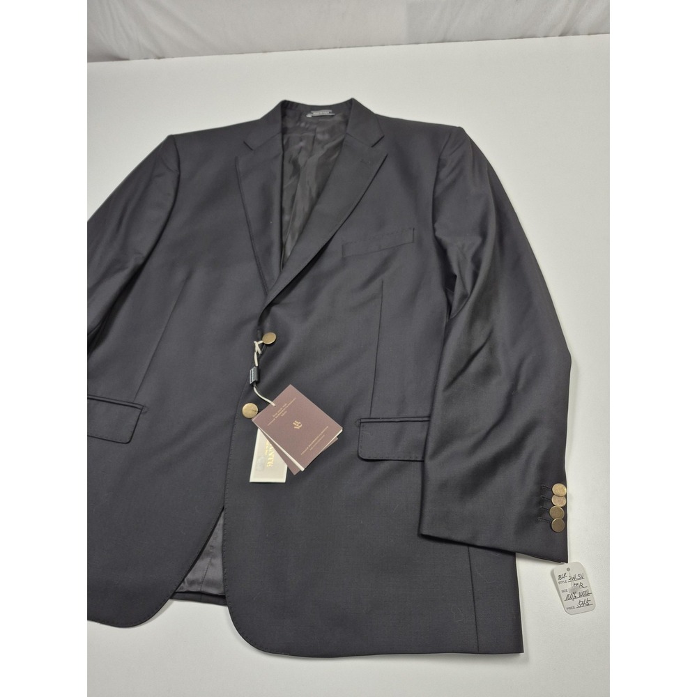 Galante Blazer Mens 50R Black Wool Vitale Barberis Sport Coat Italy NWT FLAW